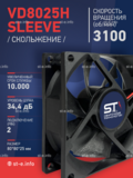 Вентилятор VD8025H sleeve (скольжение) 24V - st-e.info - Абакан