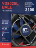 Вентилятор  VD8025L Ball (качения) 24V - st-e.info - Абакан