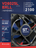 Вентилятор  VD8025L Ball (качения) 24V - st-e.info - Абакан